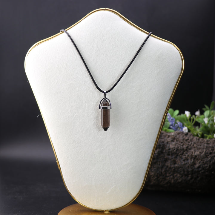 Handcrafted Natural Smoky Quartz Point Pendant Necklace