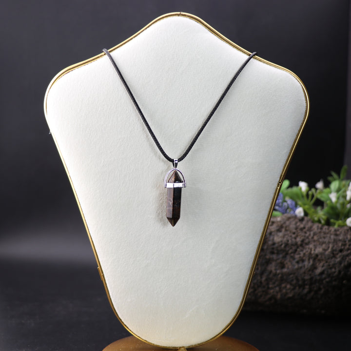 Handcrafted Natural Tiger Eye Point Pendant Necklace