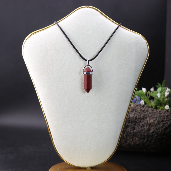 Handcrafted Natural Blood Stone Point Pendant Necklace