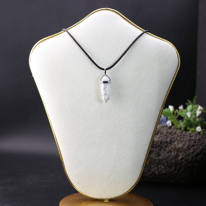 Handcrafted Natural Howlite Point Pendant Necklace