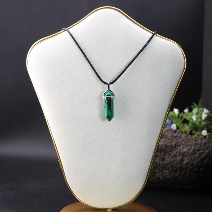 Handcrafted Synthetic Malachite Point Pendant Necklace