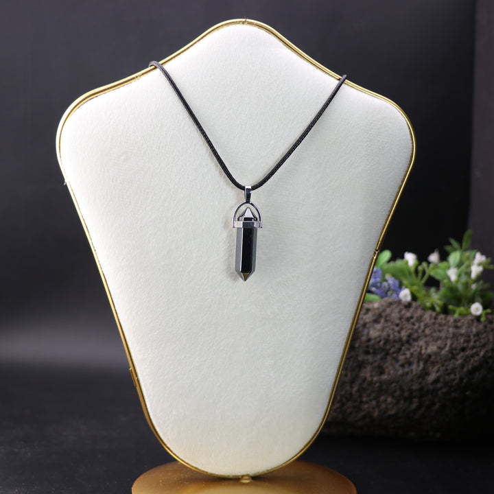 Handcrafted Synthetic Hematite Point Pendant Necklace