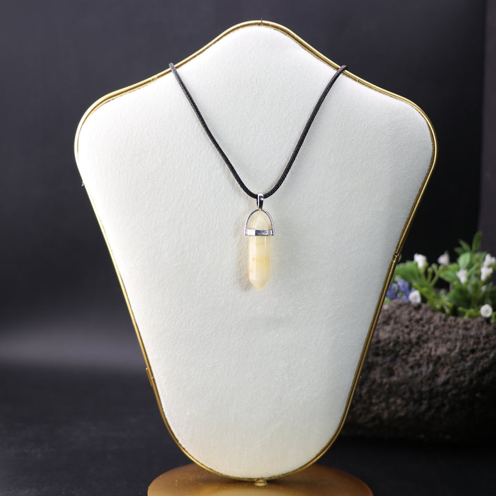 Handcrafted Natural Citrine Point Pendant Necklace