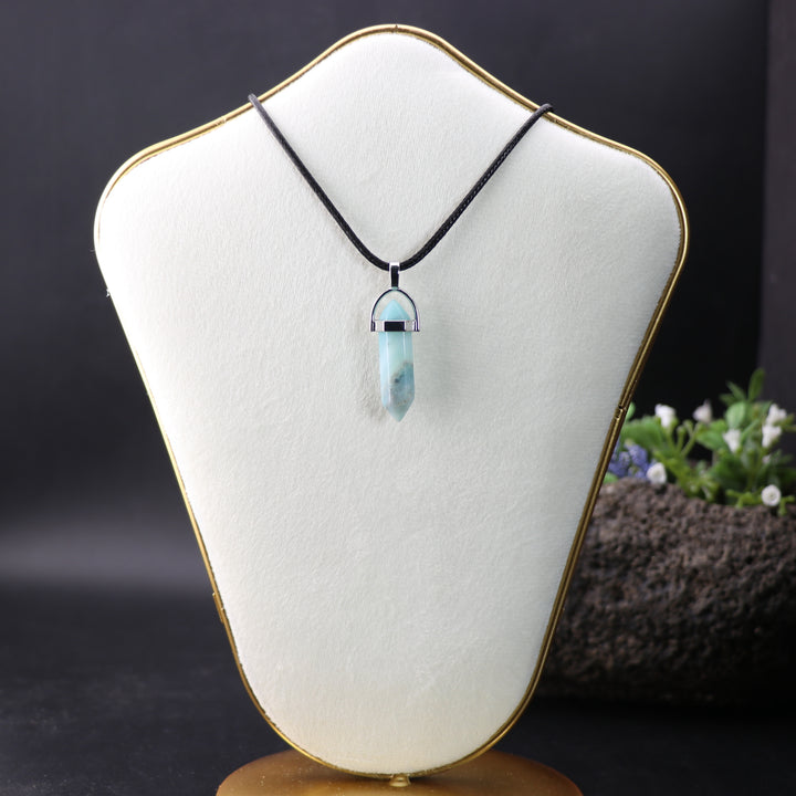 Handcrafted Natural Amazonite Point Pendant Necklace