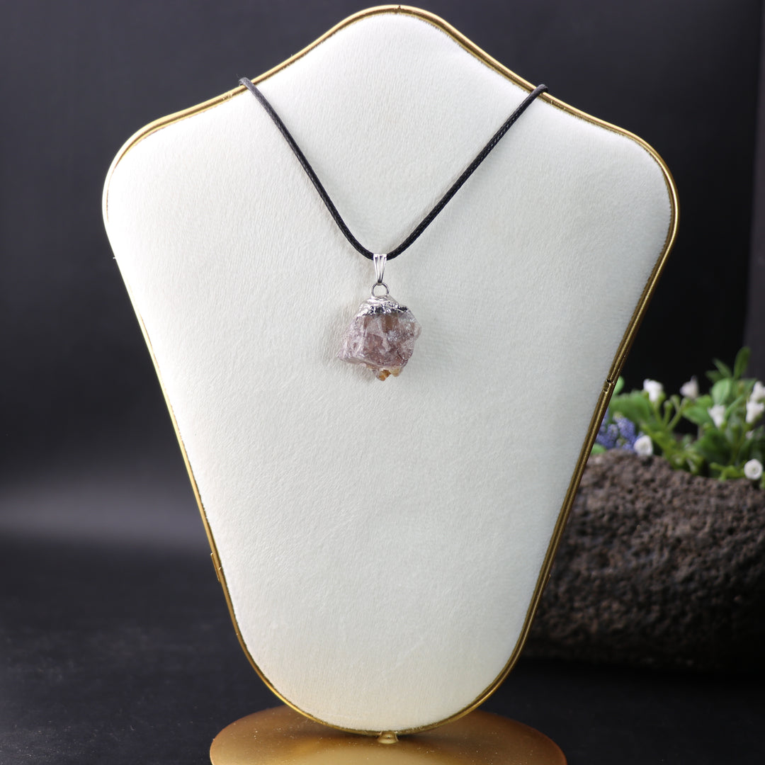 Handcrafted Natural Fluorite Gemstone Pendant Necklace