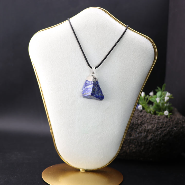 Handcrafted Natural Lapis Lazuli Gemstone Pendant Necklace