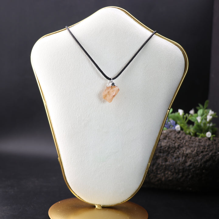 Handcrafted Natural Citrine Gemstone Pendant Necklace