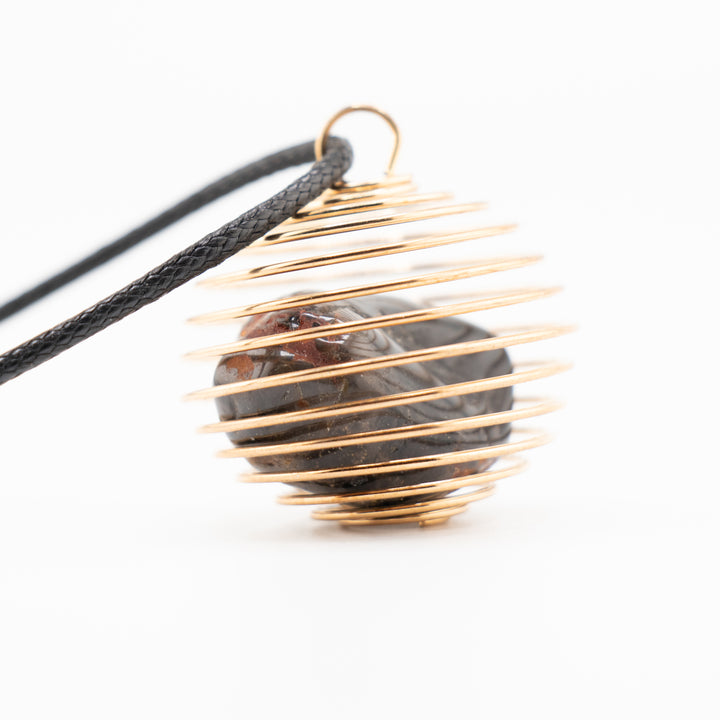 Spirit Weaver Gold-Metal Wire Pendant - Harmony, Elegance, Energy Enhancing Necklace