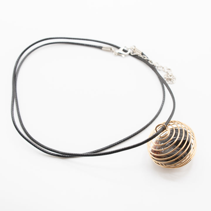 Spirit Weaver Gold-Metal Wire Pendant - Harmony, Elegance, Energy Enhancing Necklace
