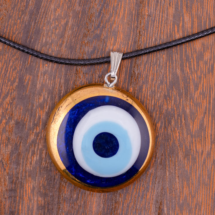 Protective Nazar/Evil Eye Pendant Necklace - Gold Plated Elegance for Serenity