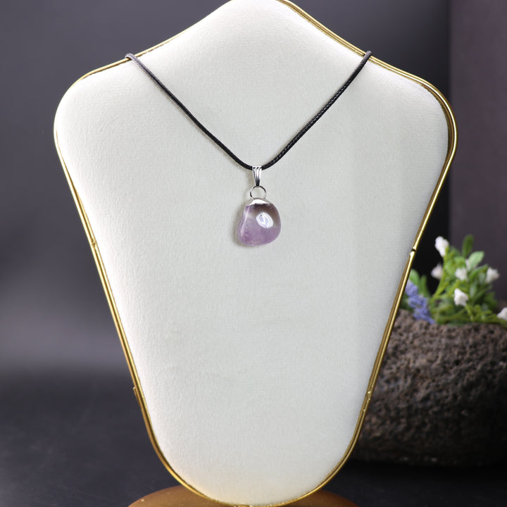 Handcrafted Natural Dream Amethyst Gemstone Pendant Necklace