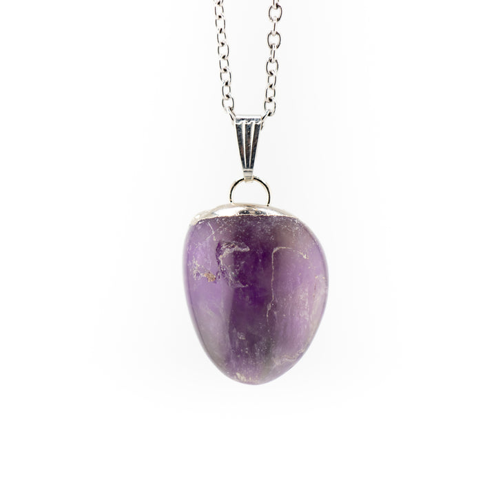 Dream Amethyst Gemstone Pendant Necklace - Handcrafted Crystal Jewelry