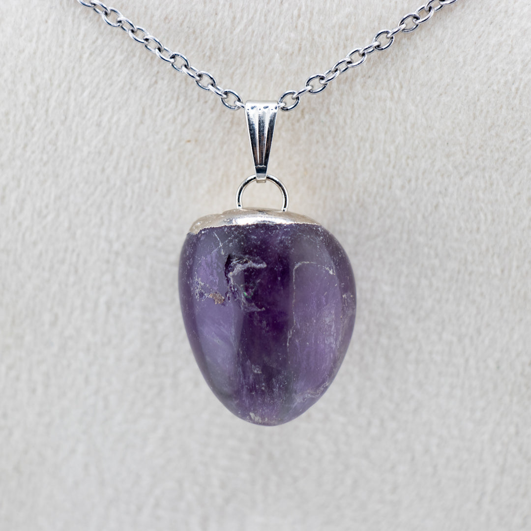 Dream Amethyst Gemstone Pendant Necklace - Handcrafted Crystal Jewelry