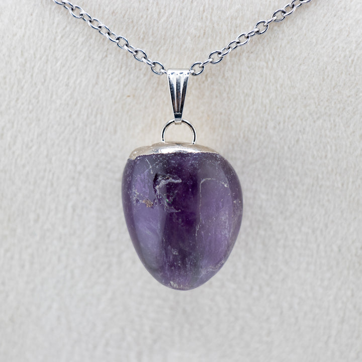 Dream Amethyst Gemstone Pendant Necklace - Handcrafted Crystal Jewelry