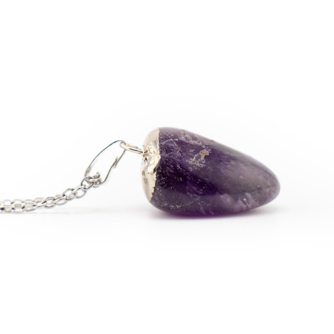 Dream Amethyst Gemstone Pendant Necklace - Handcrafted Crystal Jewelry
