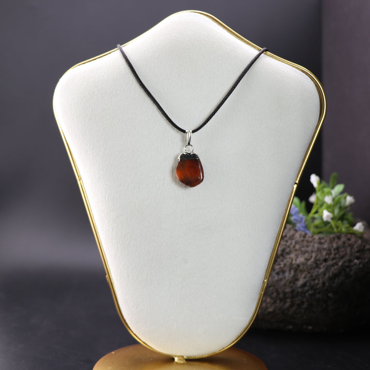 Handcrafted Natural Red Jasper Gemstone Pendant Necklace