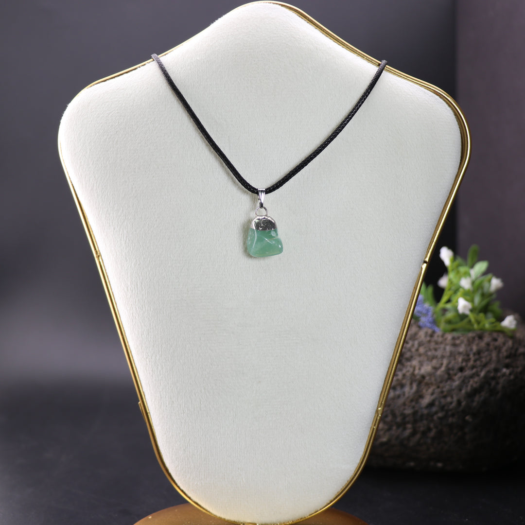 Handcrafted Natural Green Aventurine Gemstone Pendant Necklace