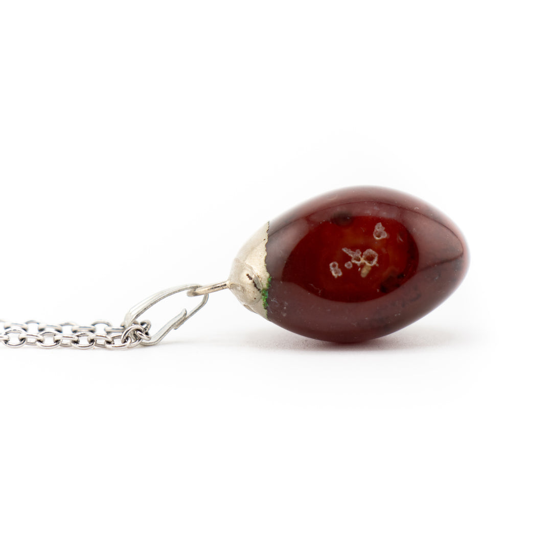 Collier pendentif en cornaline naturelle fabriqué à la main