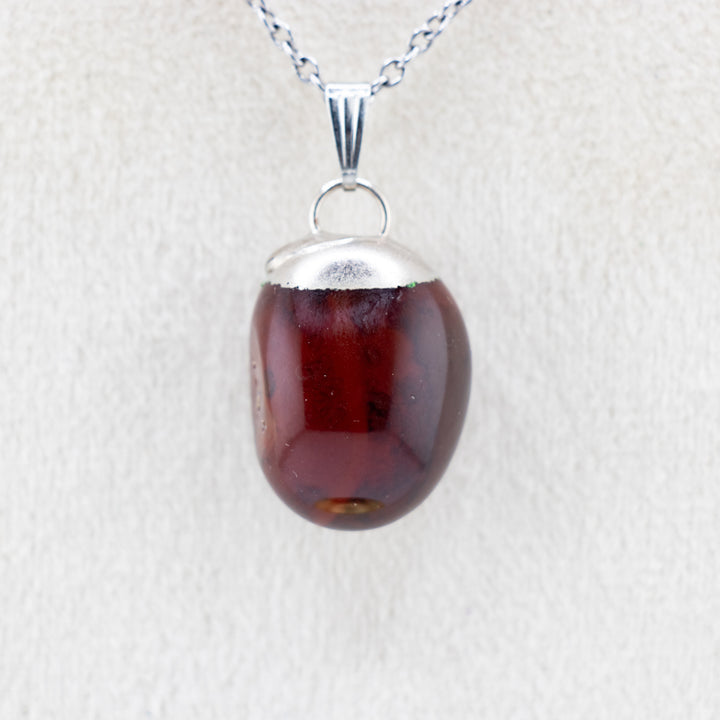 Collier pendentif en cornaline naturelle fabriqué à la main
