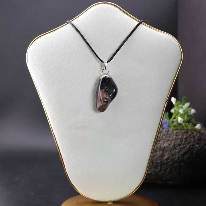 Handcrafted Natural Argentina Onyx Gemstone Pendant Necklace