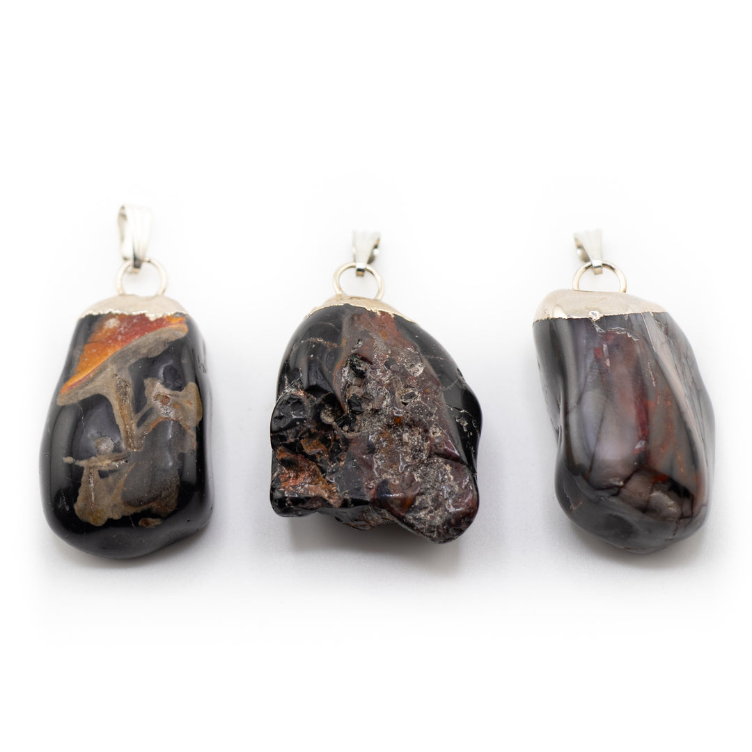 Handcrafted Natural Argentina Onyx Gemstone Pendant Necklace