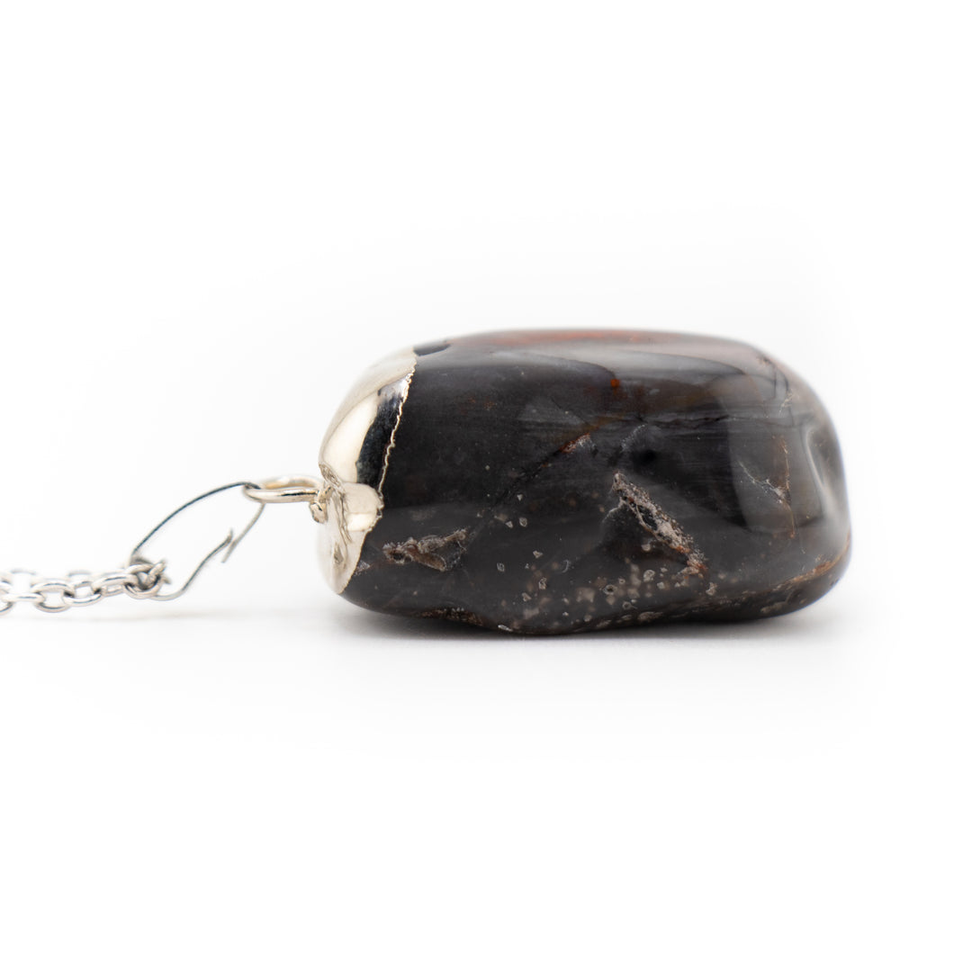 Handcrafted Natural Argentina Onyx Gemstone Pendant Necklace