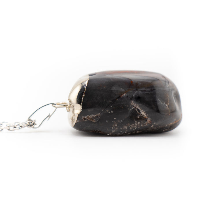 Handcrafted Natural Argentina Onyx Gemstone Pendant Necklace