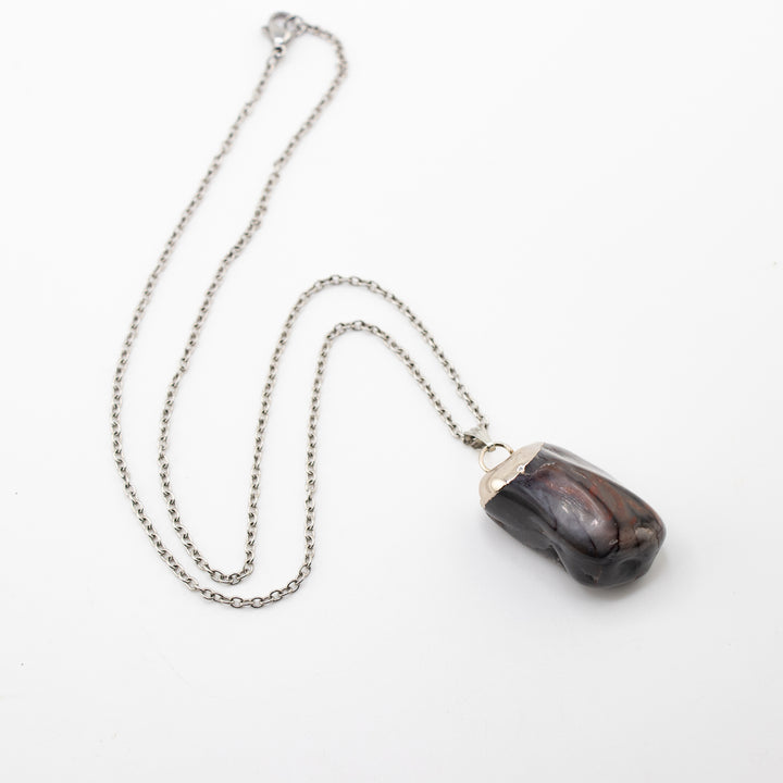 Handcrafted Natural Argentina Onyx Gemstone Pendant Necklace