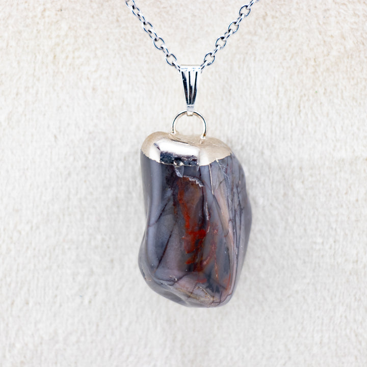 Handcrafted Natural Argentina Onyx Gemstone Pendant Necklace