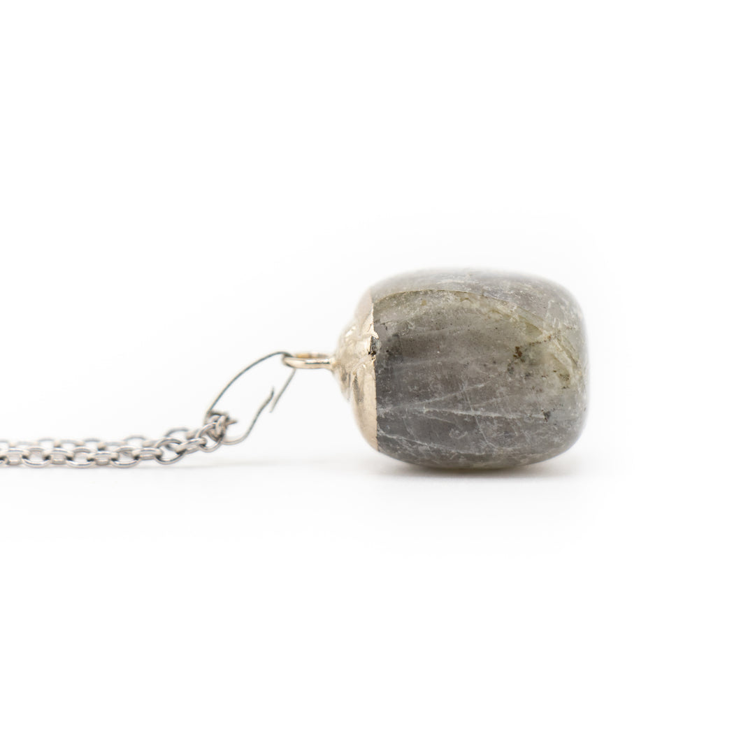 Labradorite Gemstone Pendant Necklace - Handcrafted Crystal Jewelry