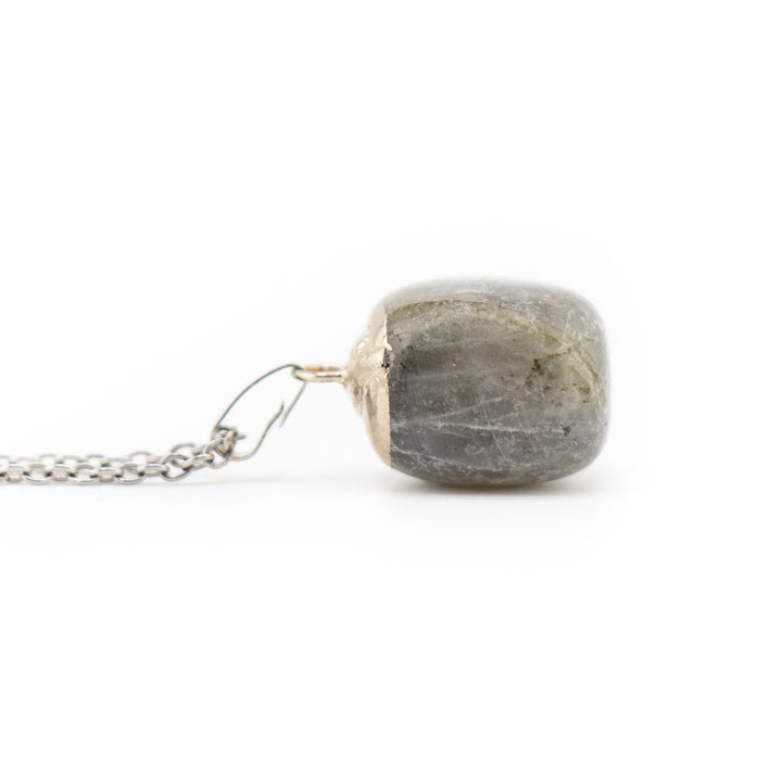 Labradorite Gemstone Pendant Necklace - Handcrafted Crystal Jewelry