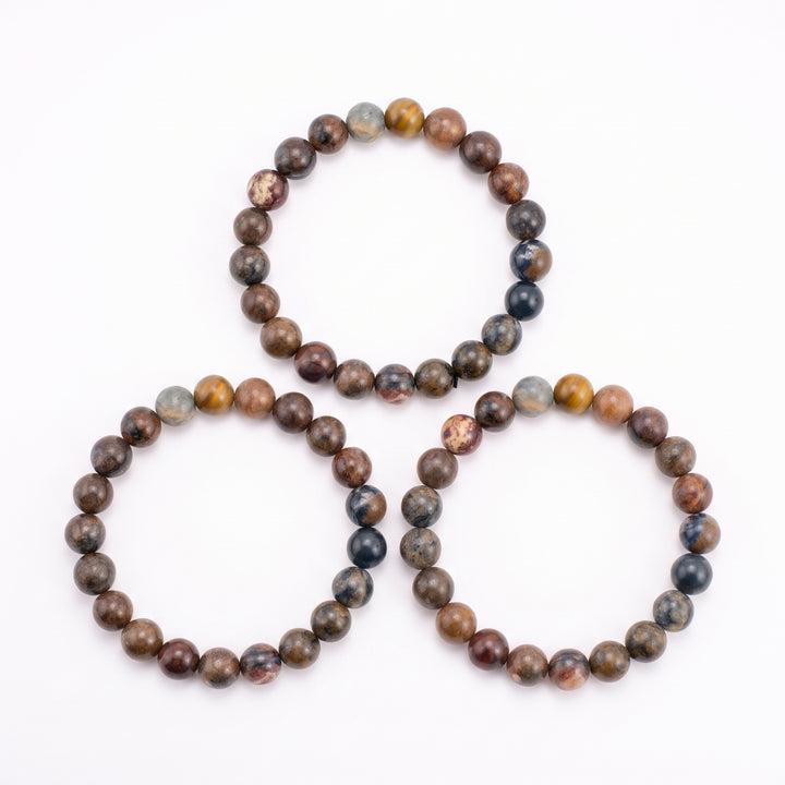 Pietersite Metal-Free Stretch Bracelet – 8mm Transformational Stone Jewelry