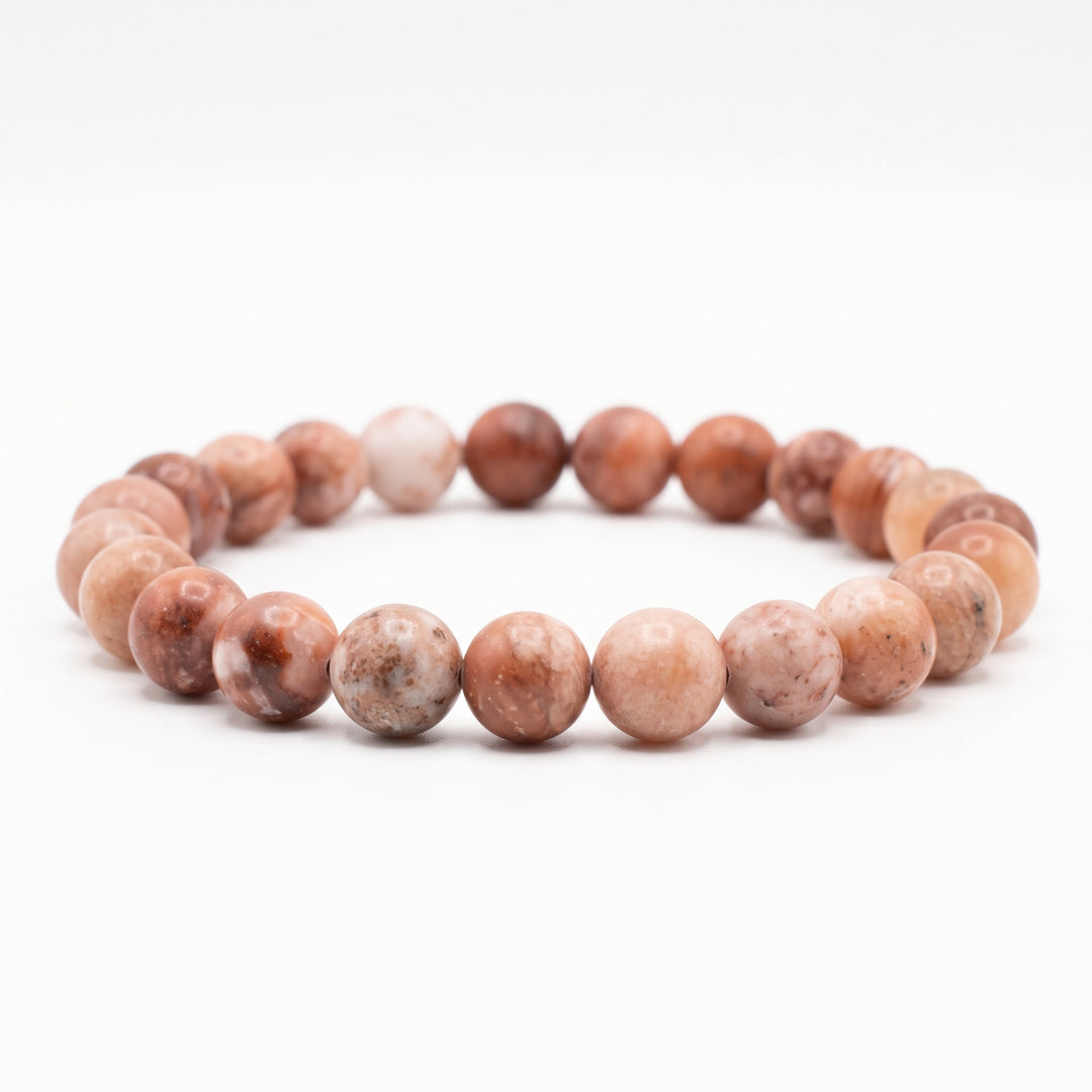 Pink Aventurine Metal-Free Stretch Bracelet – 8mm Heart-Centering Stone Jewelry