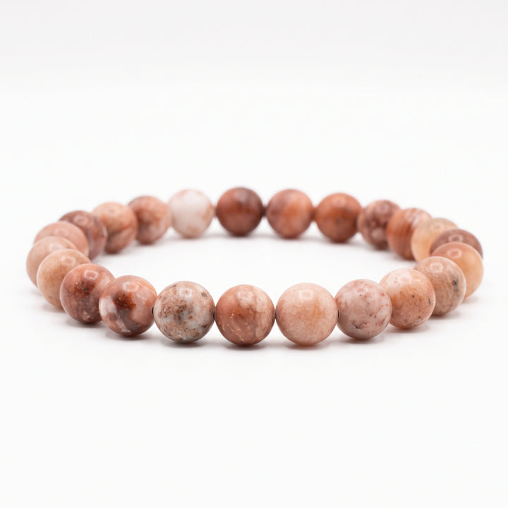 Pink Aventurine Metal-Free Stretch Bracelet – 8mm Heart-Centering Stone Jewelry