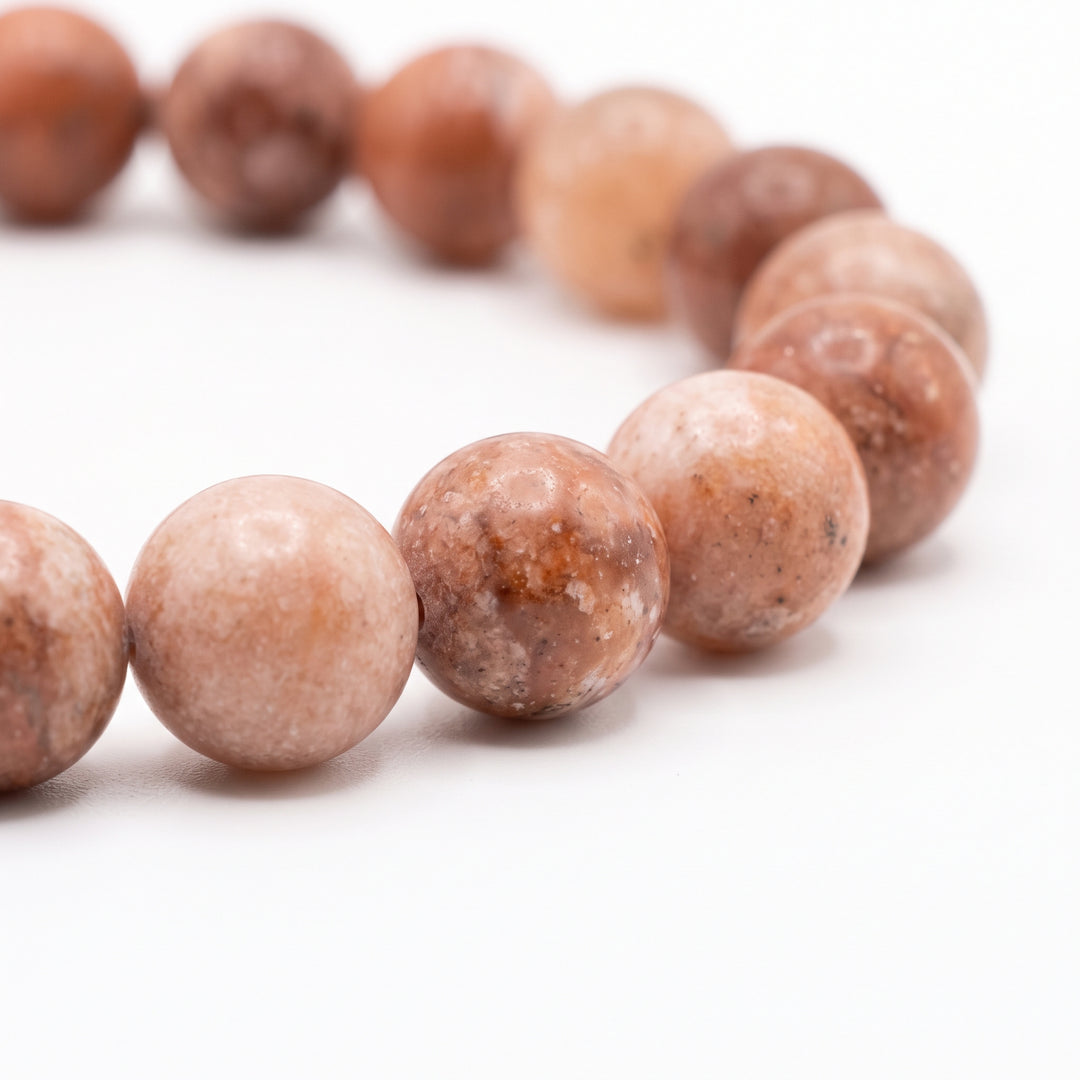Pink Aventurine Metal-Free Stretch Bracelet – 8mm Heart-Centering Stone Jewelry
