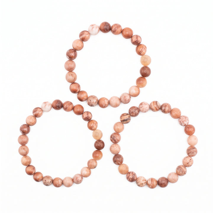 Pink Aventurine Metal-Free Stretch Bracelet – 8mm Heart-Centering Stone Jewelry