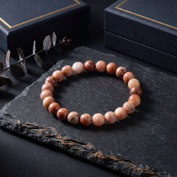 Pink Aventurine Metal-Free Stretch Bracelet – 8mm Heart-Centering Stone Jewelry