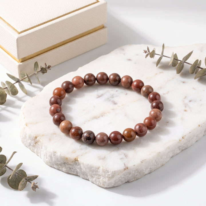 Purple Aventurine Metal-Free Stretch Bracelet – 8mm Calming Stone Jewelry