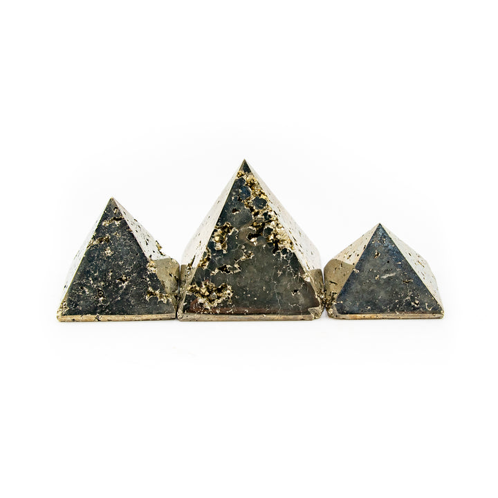 Mini Pyrite Pyramid – Abundance Magnet & Energy Shield