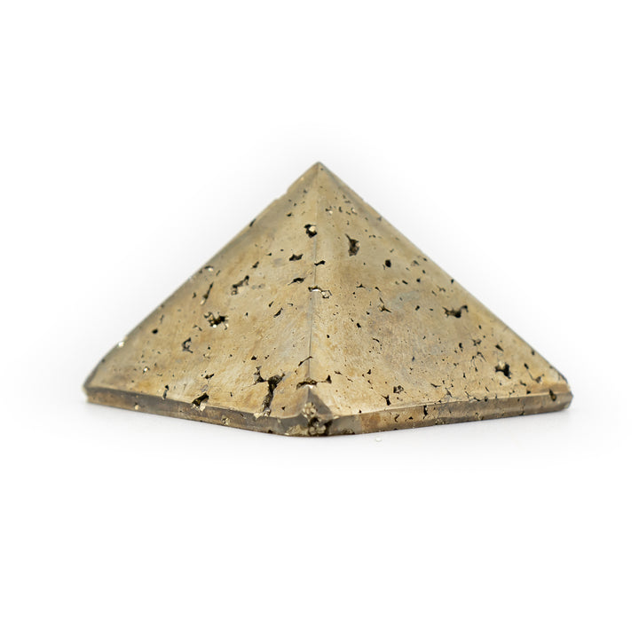 Mini Pyrite Pyramid – Abundance Magnet & Energy Shield
