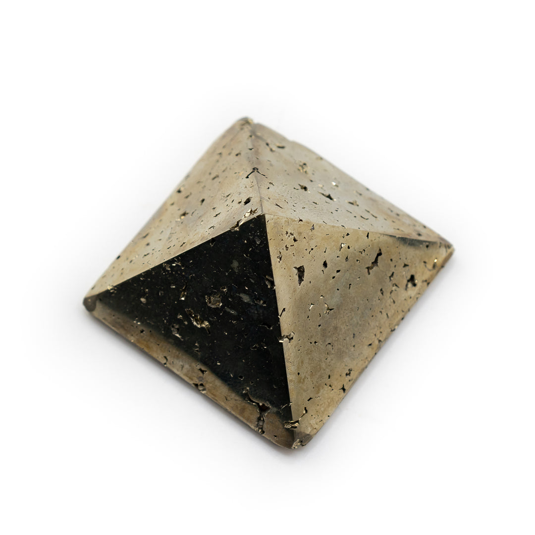 Mini Pyrite Pyramid – Abundance Magnet & Energy Shield