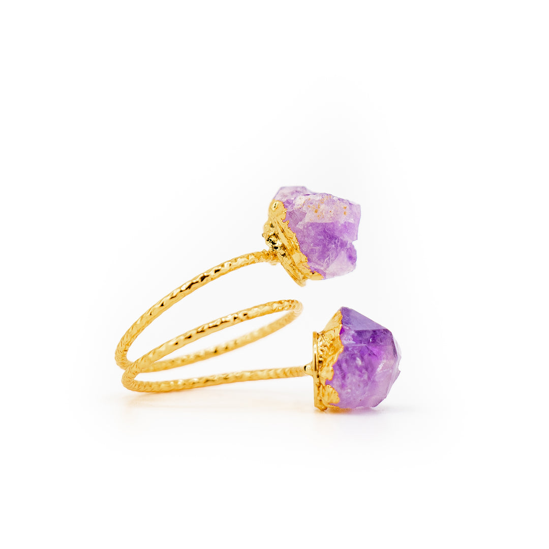 Natural Amethyst Raw Ring for Women & Men - Gemstone Ring Jewelry Gift