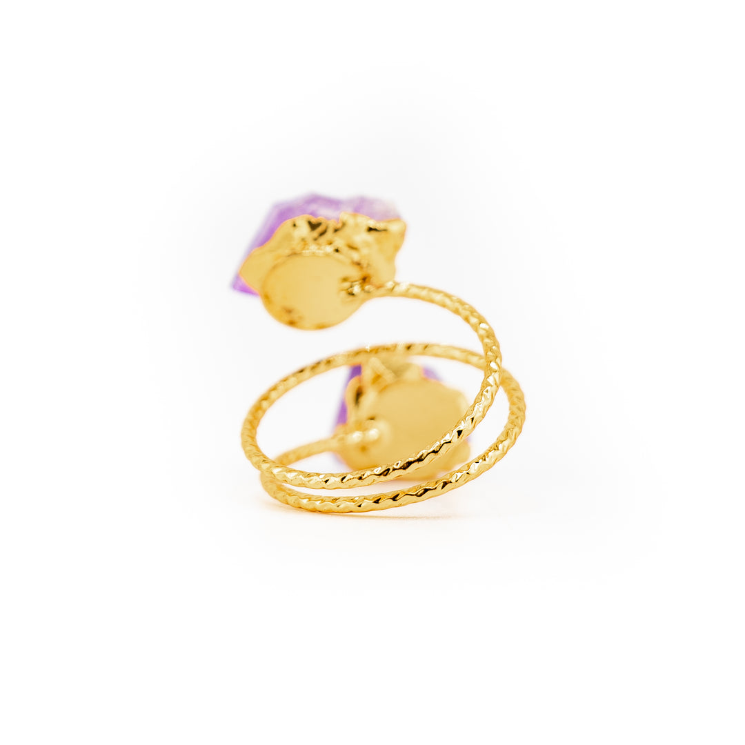 Natural Amethyst Raw Ring for Women & Men - Gemstone Ring Jewelry Gift