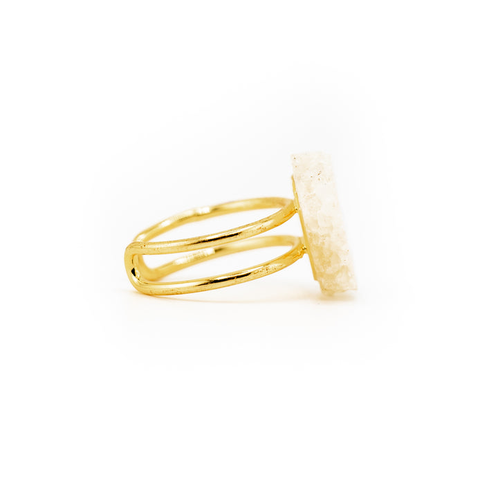 Anillo de calcita para mujer y hombre - Joyas con piedras preciosas