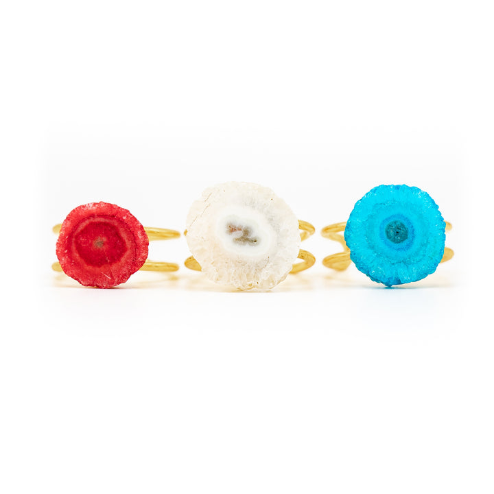 Anillo de calcita para mujer y hombre - Joyas con piedras preciosas