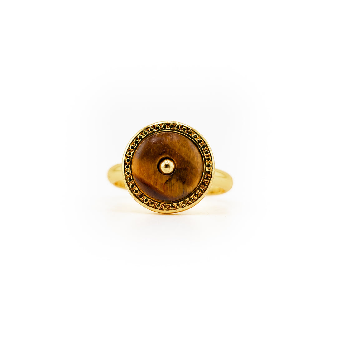 Bague en pierres précieuses naturelles pour femmes et hommes - Cadeau bijou en pierres précieuses