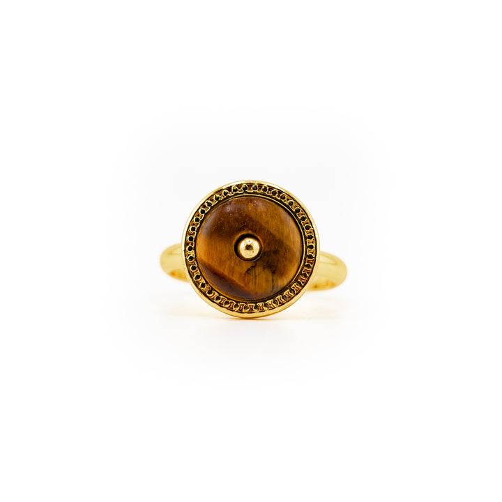 Bague en pierres précieuses naturelles pour femmes et hommes - Cadeau bijou en pierres précieuses