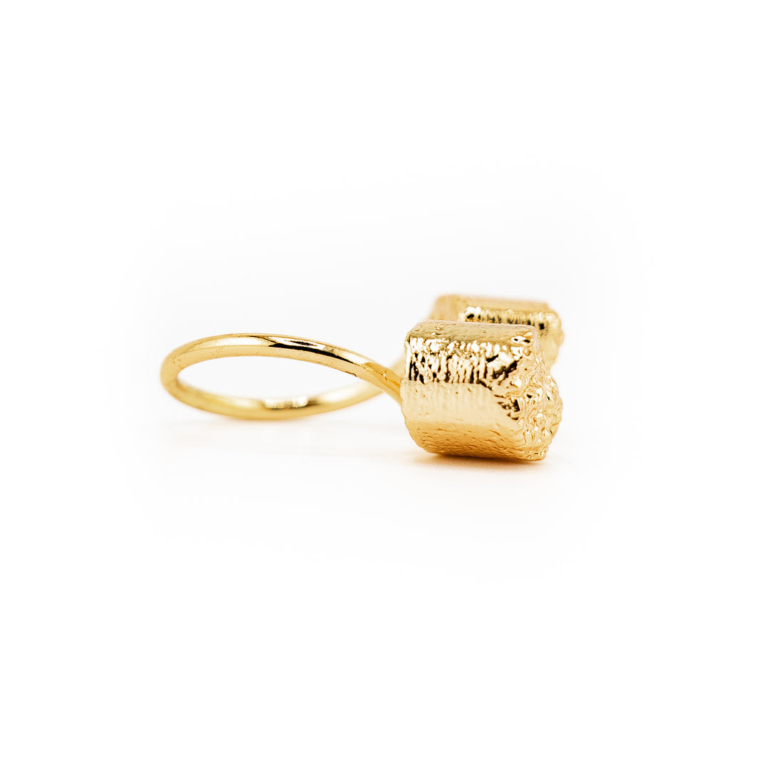 Natural Electroplated Druze Gemstone Ring for Women & Men - Gemstone Ring Jewelry Gift