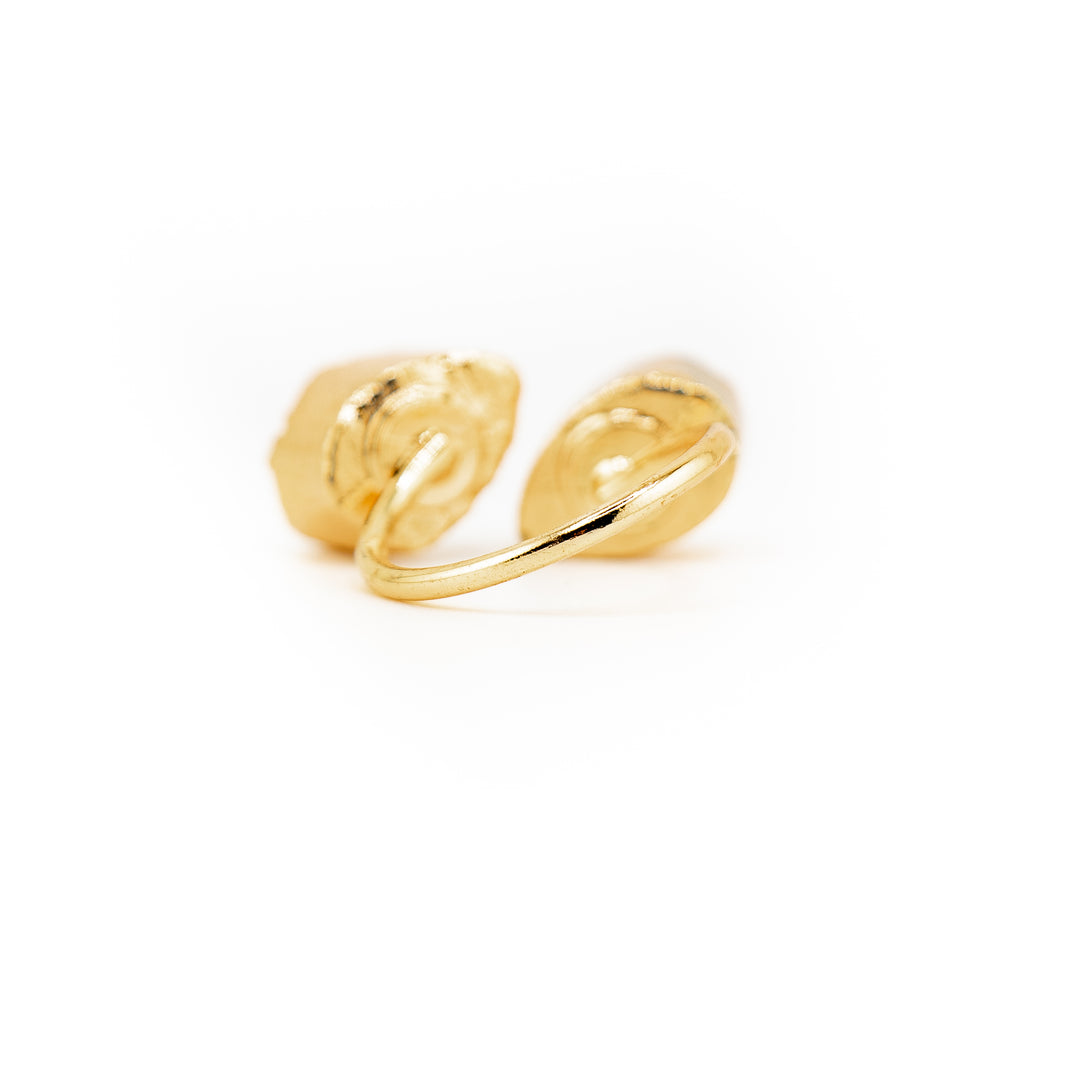 Natural Electroplated Druze Gemstone Ring for Women & Men - Gemstone Ring Jewelry Gift