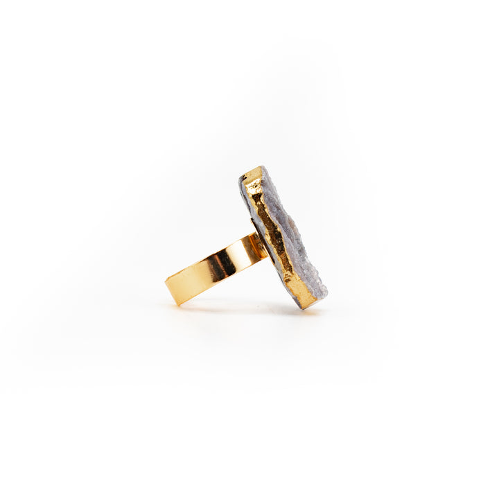 Bague en pierre précieuse druze naturelle brute pour femme et homme – Cadeau idéal